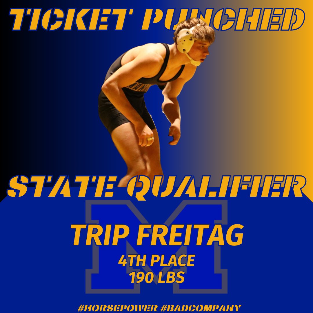 The Mustangs earn two state qualifiers on the day. First year with multiple qualifiers since 2018!

#Horsepower #BadCompany #MustangCountry #BleedBlueAndGold #NJWrestling