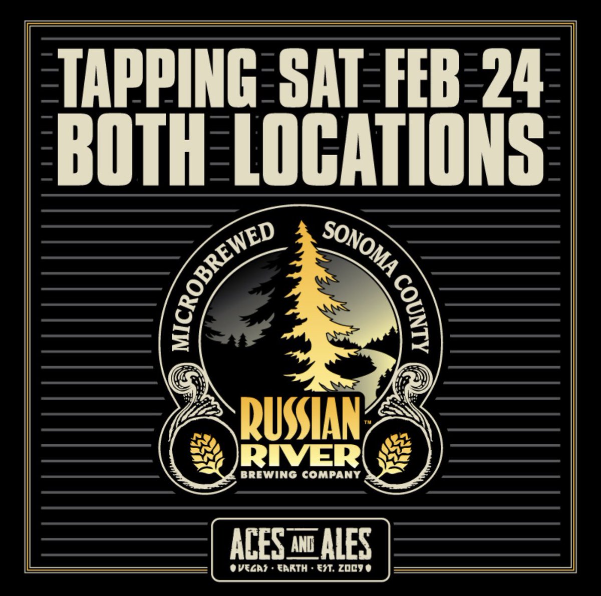 🍺 Today is the Day! 🍺

Join us at #acesandales as we roll out the @RussianRiverBC 

Get here NOW!

#russianriver #russianriverbrewery #acesandalestenaya #lasvegasnellis #vegas #lasvegas #craftbeer #lasvegascraftbeer #restaurant #beer #food #fun #beertapping