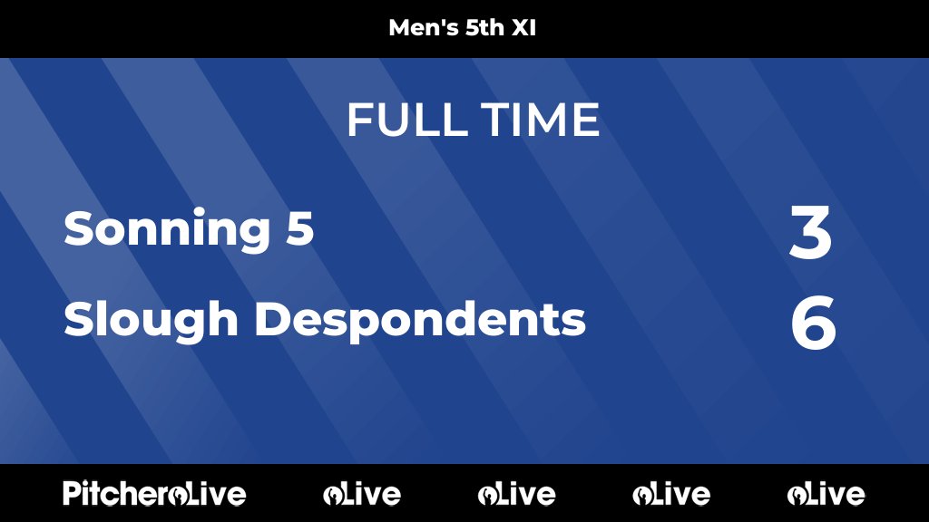 FULL TIME: Sonning 5 3 - 6 Slough Despondents #SONSLO #Pitchero sonninghockeyclub.co.uk/teams/117271/m…