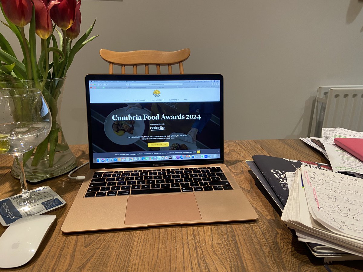 The @CumbriaFood2024 script is nearly finished. It’s hard to capture how incredible our county’s food &amp; drink scene is in a few thousand words. But it’s going to be an amazing night @kendalcollege with our finalists &amp; host <a href="/simonrim/">simonrimmer</a> #Cumbria #Foodanddrink 🤩