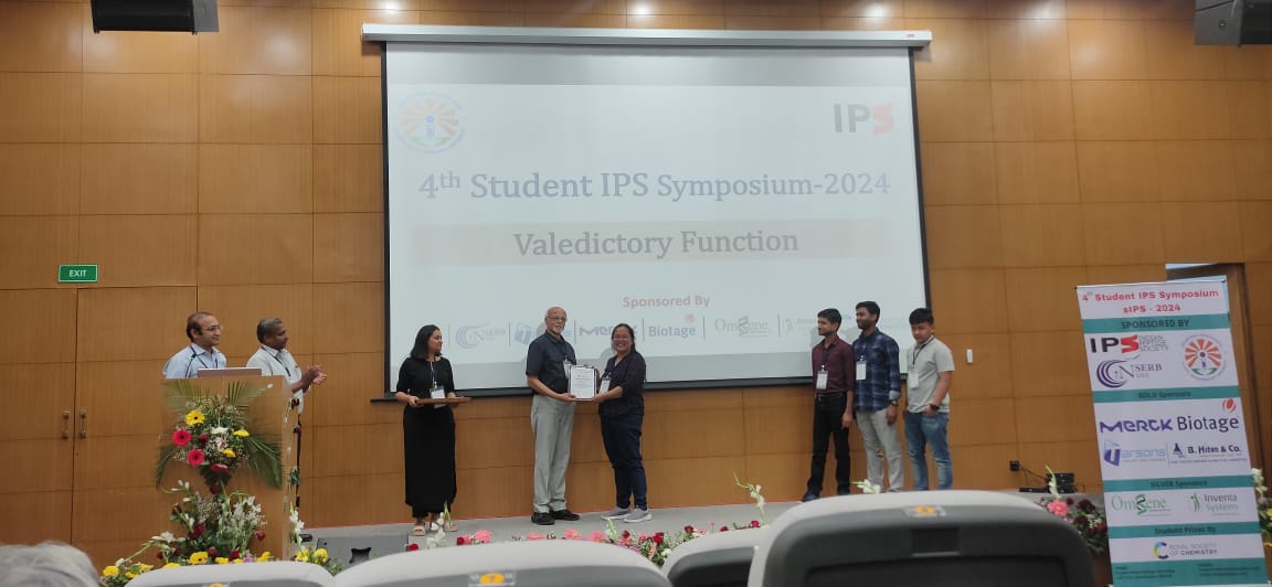 Congratulations <a href="/anshusy/">Anshu</a> for bagging the Best Oral Presentation Award and <a href="/KalpitaBaruah/">KALPITA BARUAH</a> for bagging the Best Poster Award in IPS-2024, in Gandhinagar, India.