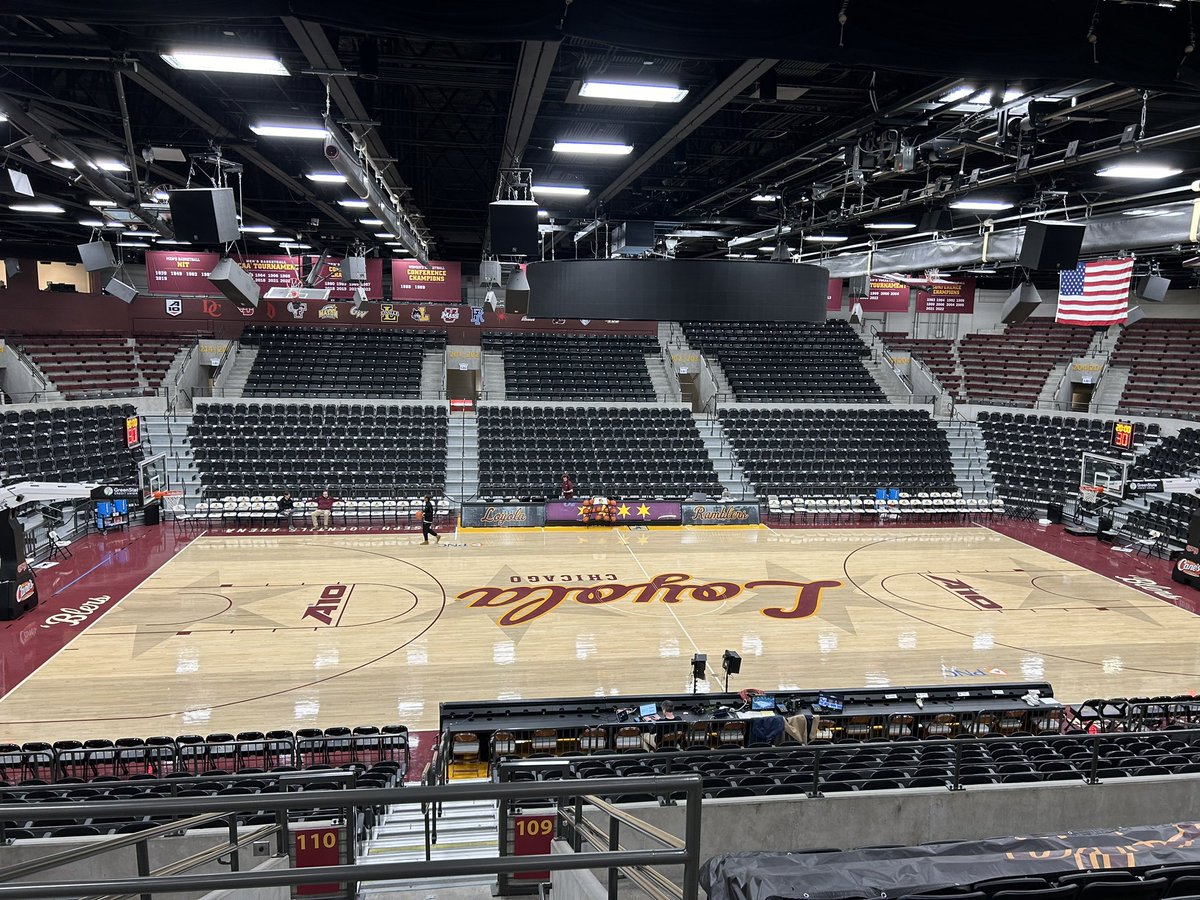 All quiet for now, as Gentile Arena is sold out for today’s game. Look forward to having you join us at 4:30pm ET.