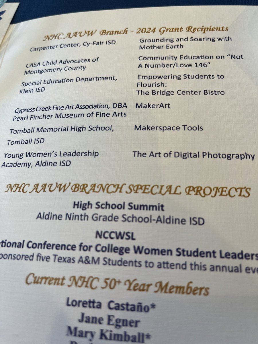 Congratulations to the Carpenter Center for receiving  a 2024 NHC AAUW  grant for their project “Grounding and Soaring with Mother Earth”!  Looking forward to seeing the project in action!