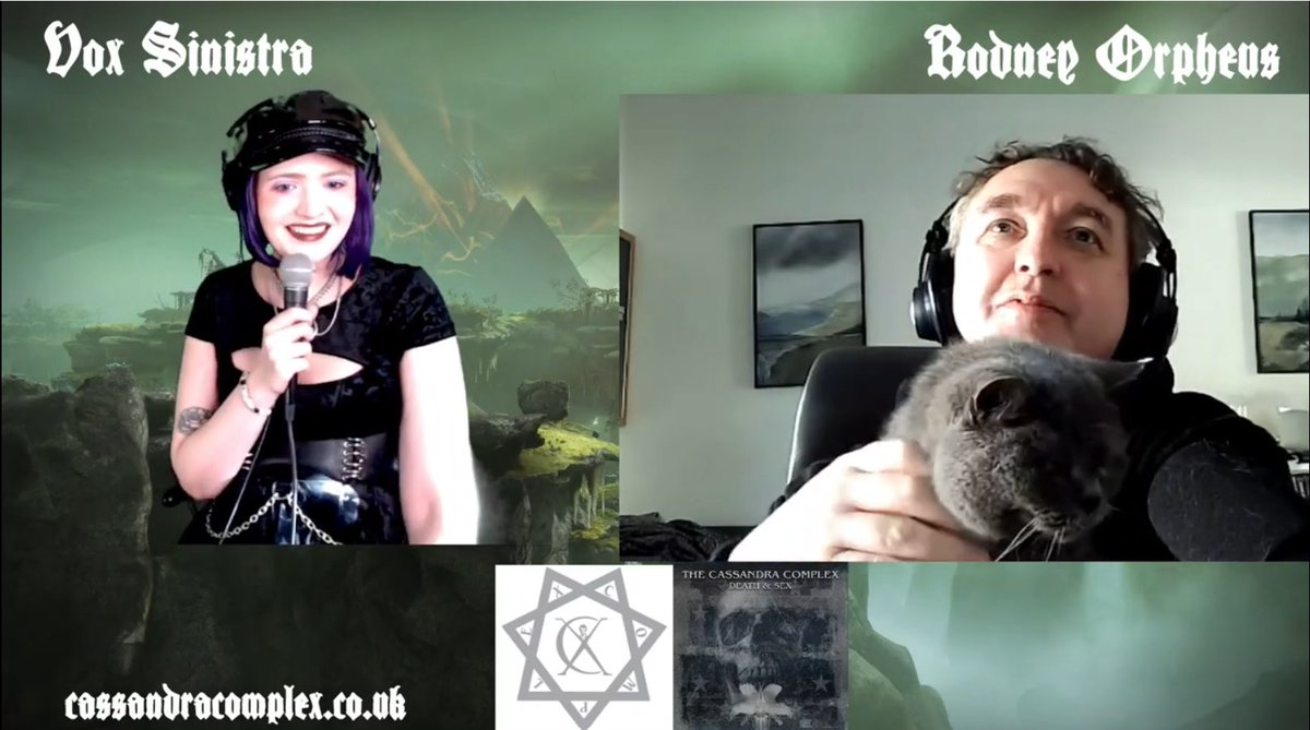Vox Sinistra (@vox_sinistra) on Twitter photo We are about to start my interview with @rodneyorpheus of <a href="/c_complex/">The Cassandra Complex ๐๐ธ๐น๐ค</a> + listening party for Death & Sex ๐ฎ
Watch here: youtu.be/gSgVTKx9YMU?siโฆ or on twitch.tv/VoxSinistra We are about to start my interview with @rodneyorpheus of <a href="/c_complex/">The Cassandra Complex ๐๐ธ๐น๐ค</a> + listening party for Death & Sex ๐ฎ
Watch here: youtu.be/gSgVTKx9YMU?siโฆ or on twitch.tv/VoxSinistra