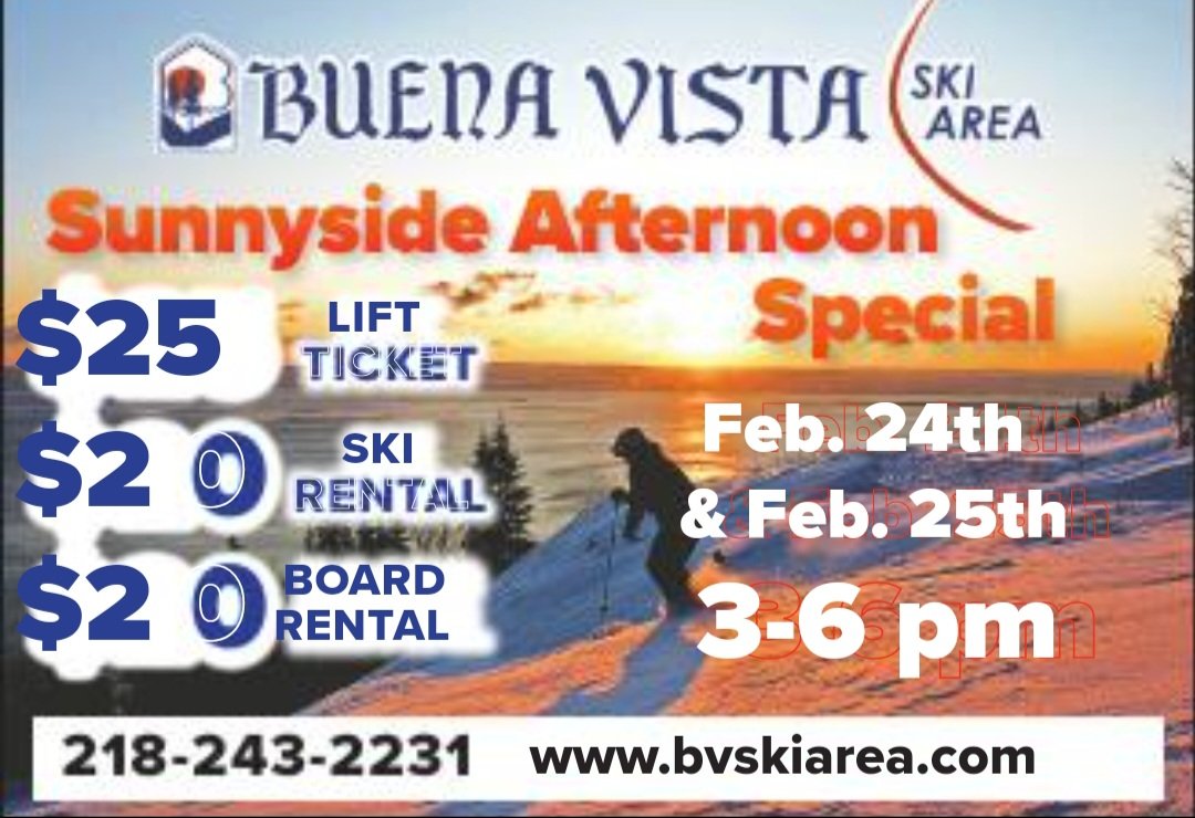 Enjoy our amazing Sunnyside Afternoon Specials today from 3-6! There is plenty of snow and great conditions! ❄️🏂⛷️