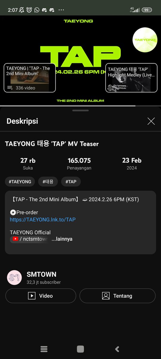 TAEYONG 태용 'TAP' MV TEASER 

🔗 : youtu.be/ntb0BBhDUgU?si…

Streaming tag : for all who loves taeyong 💗

D-1 UNTIL TAP 
#TY_TAP_MVTEASER 
#TAEYONG_TAP