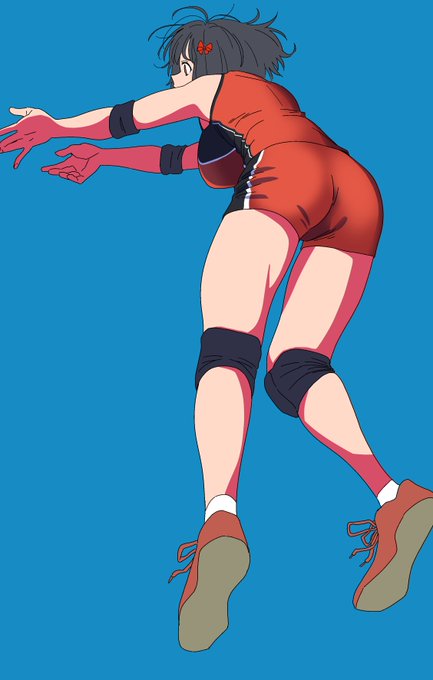 バレーをする奏ちゃん 