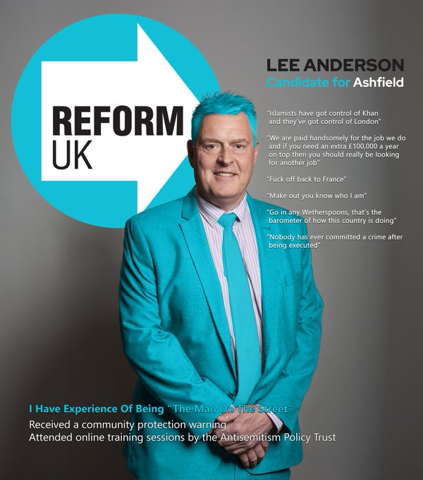 Lee Anderson might be tempted by Reform UK. So I decided to do his campaign poster for him in the lead-up<a href="/tag/farageriots"class="tags"><span>#farageriots</span></a>