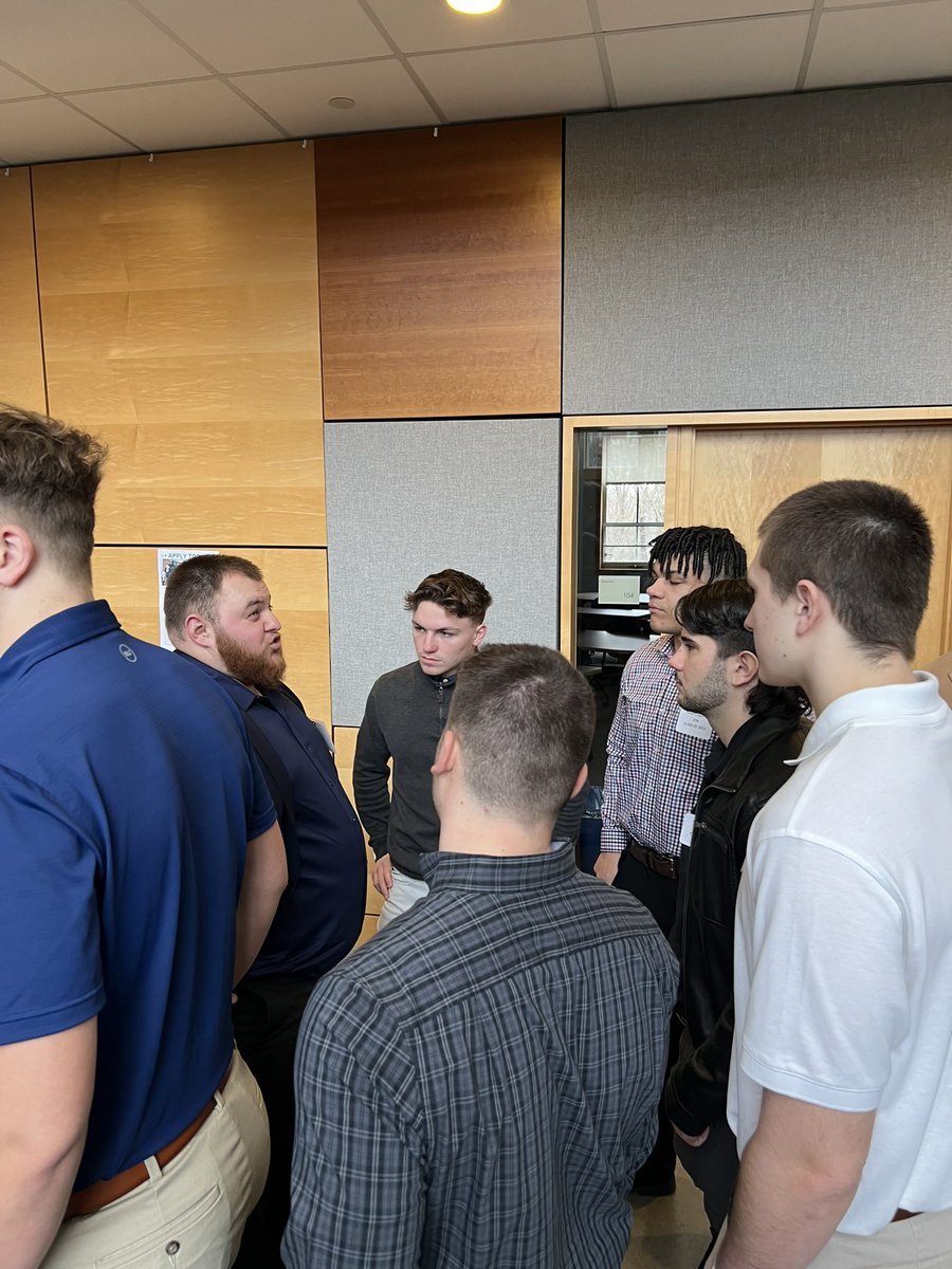 NicholsBisonFB's tweet photo. The Herd kick off our 2024 Alumni Day with some networking with former Nichols Football players! https://t.co/SAav9VcdVu