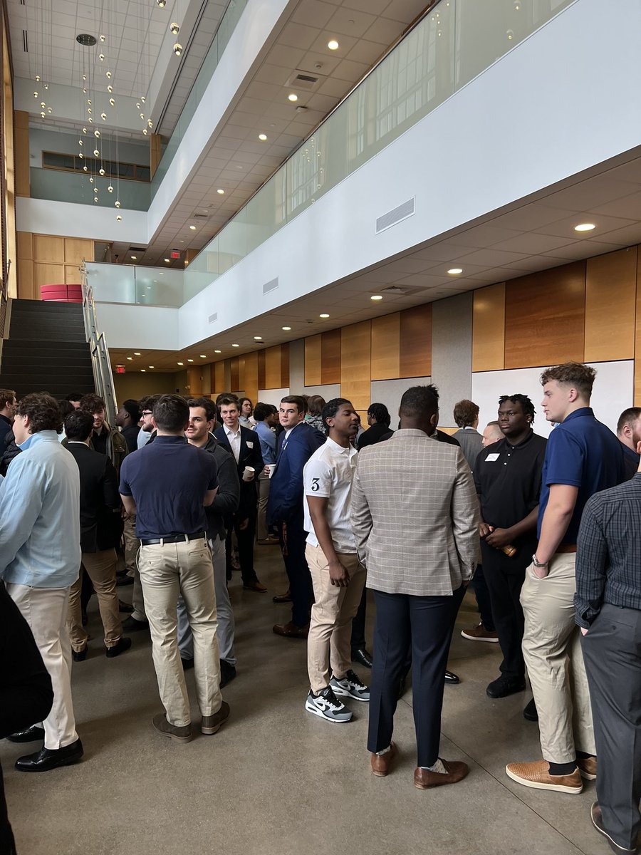 NicholsBisonFB's tweet photo. The Herd kick off our 2024 Alumni Day with some networking with former Nichols Football players! https://t.co/SAav9VcdVu
