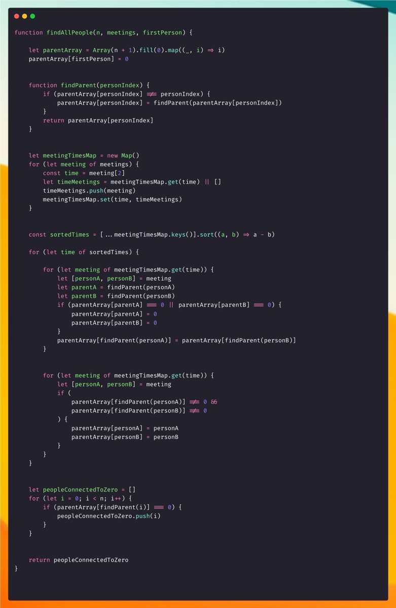 mesunilbagde's tweet image. Daily Coding Problem

2092. Find All People With Secret

#coding #alwaysbecoding #learnbydoing #javascript #leetcodestreak