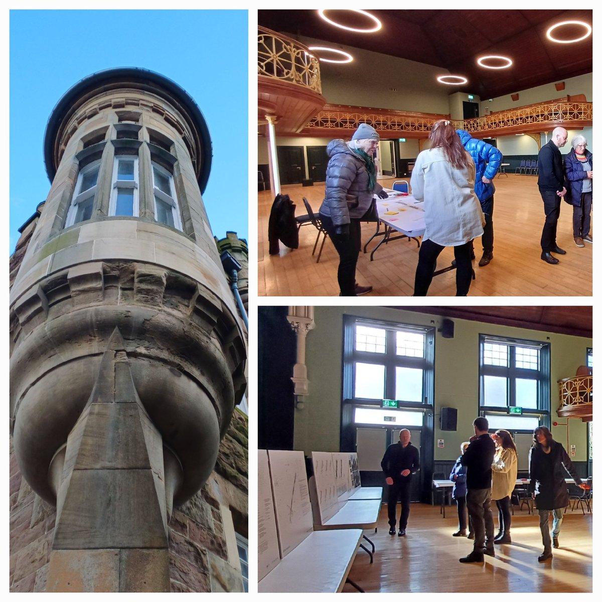 Today the @luctweeting office is the stunning #Maybole Town Hall. I'm here with the @mayboleregen team to talk about the high street #publicream proposals. Feel free to pop in and say hello if you're in the area.