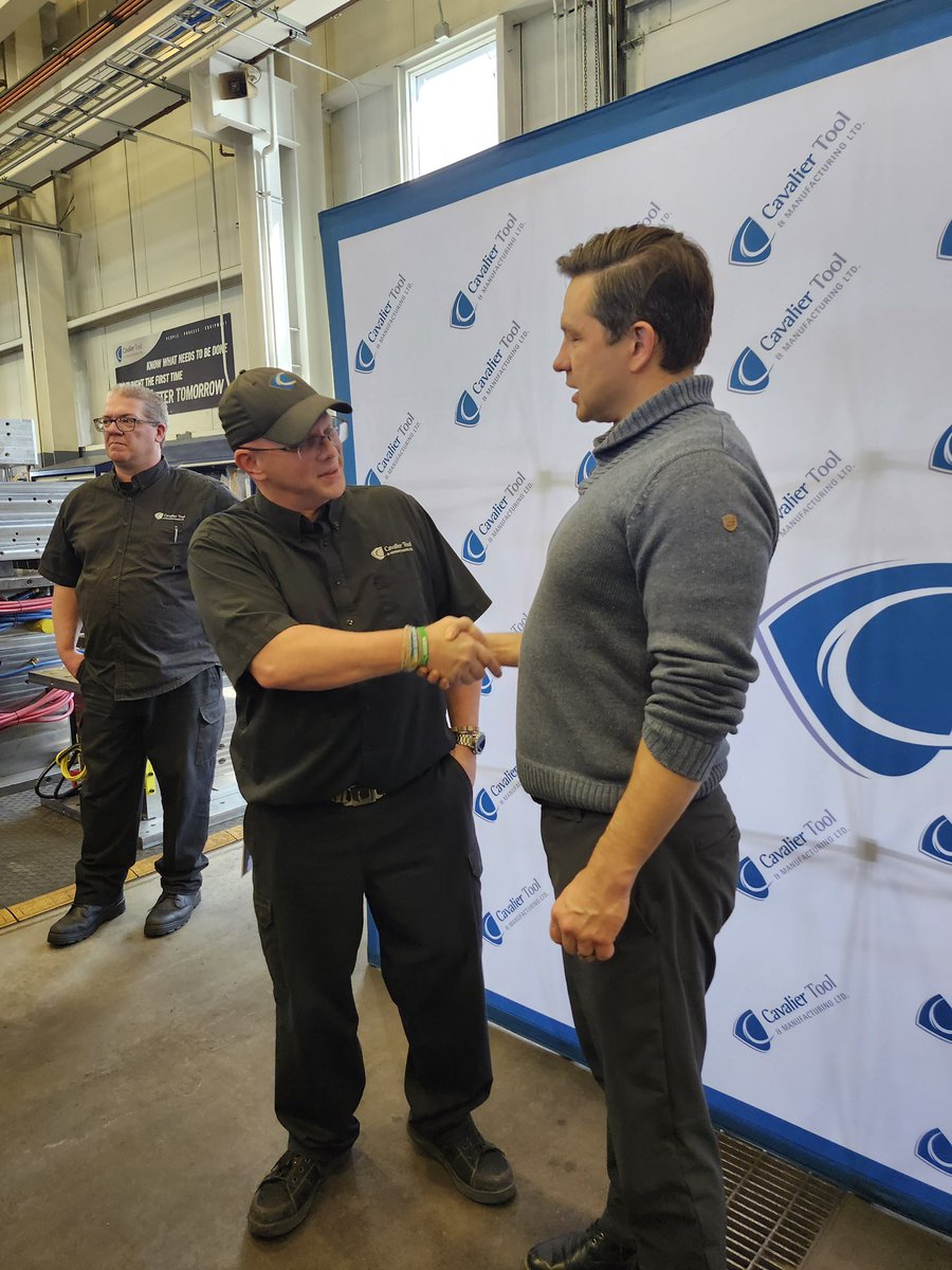 CavalierTool's tweet image. Team Cavalier was honoured to host a visit from leader of Conservative Party of Canada @pierrepoilievre @CPC_HQ

Pierre spent time meeting &amp;amp; listening to #CavalierArmy &amp;amp;  their concerns. 

He addressed the team &amp;amp; shared his visions for Canada.

#manufacturing