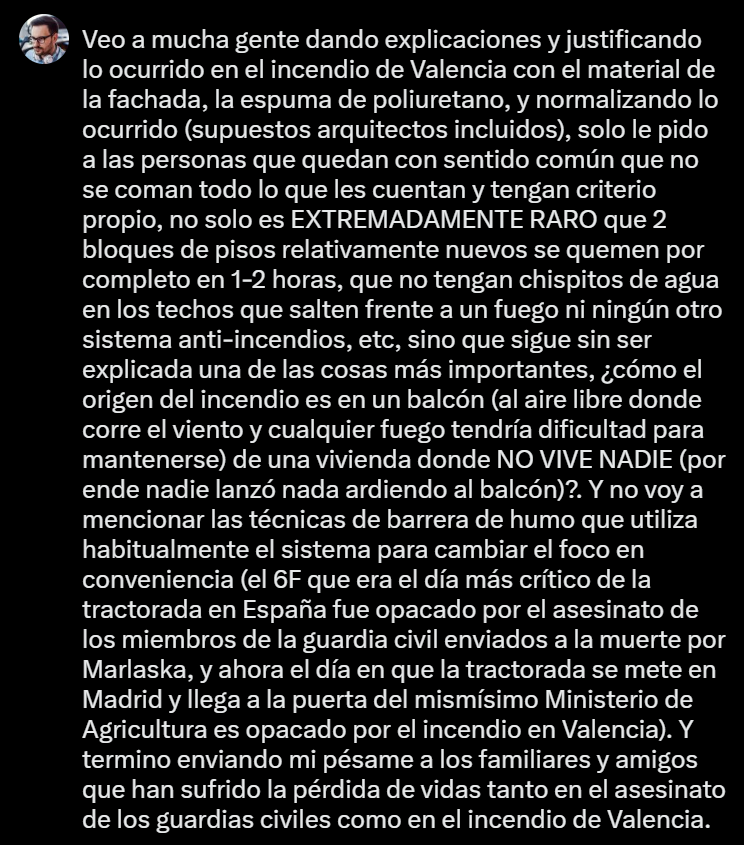 peronikz's tweet photo. Quiero dejar por aquí algo que parece que hay que recalcar sobre lo ocurrido en los incendios en Valencia.
Criterio propio y aún por encima: sentido común.
#Valencia #valenciafire #Valenciaincendio #IncendioCampanar #IncendioValencia #incendio #IncendiCampanar #incendivalencia https://t.co/WuazXvoOLe