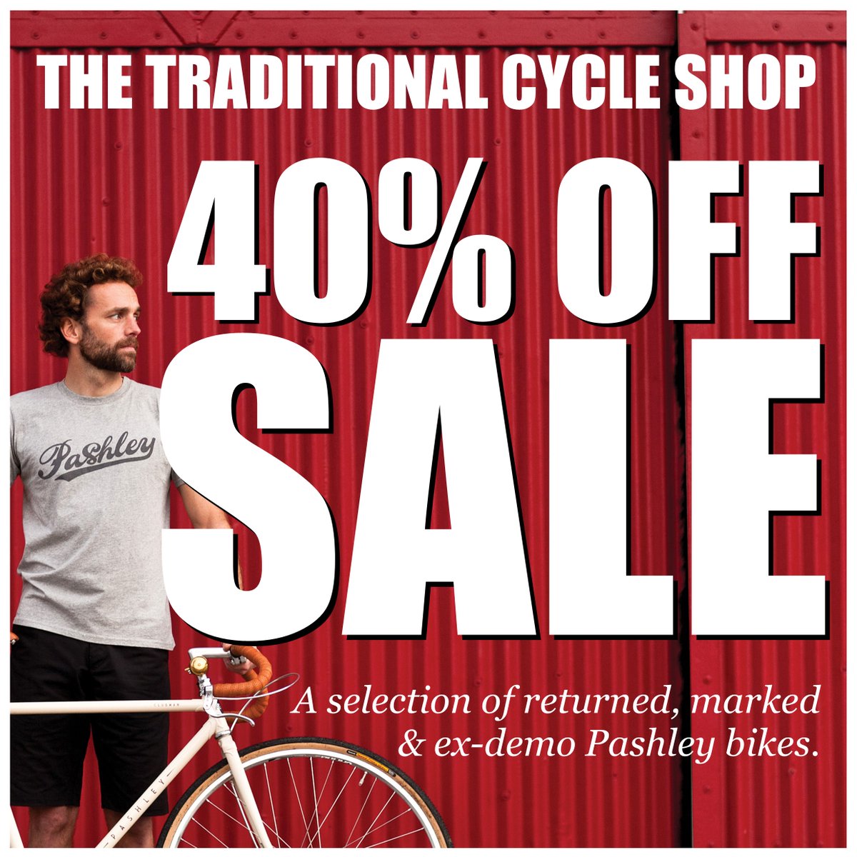 40% OFF! Get up to 40% off a selection of returned, marked and ex-demo bikes. traditionalcycleshop.co.uk/shop-stock-sal…