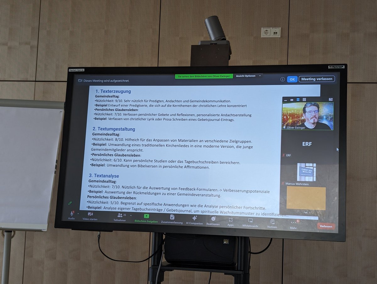 <a href="/ewingo13/">Oliver Ewinger</a> zeigt auf @GOTTDIGITAL Konferenz die Nützlichkeit von Chat GPT Anwendungsfällen  für Gemeinde Alltag auf