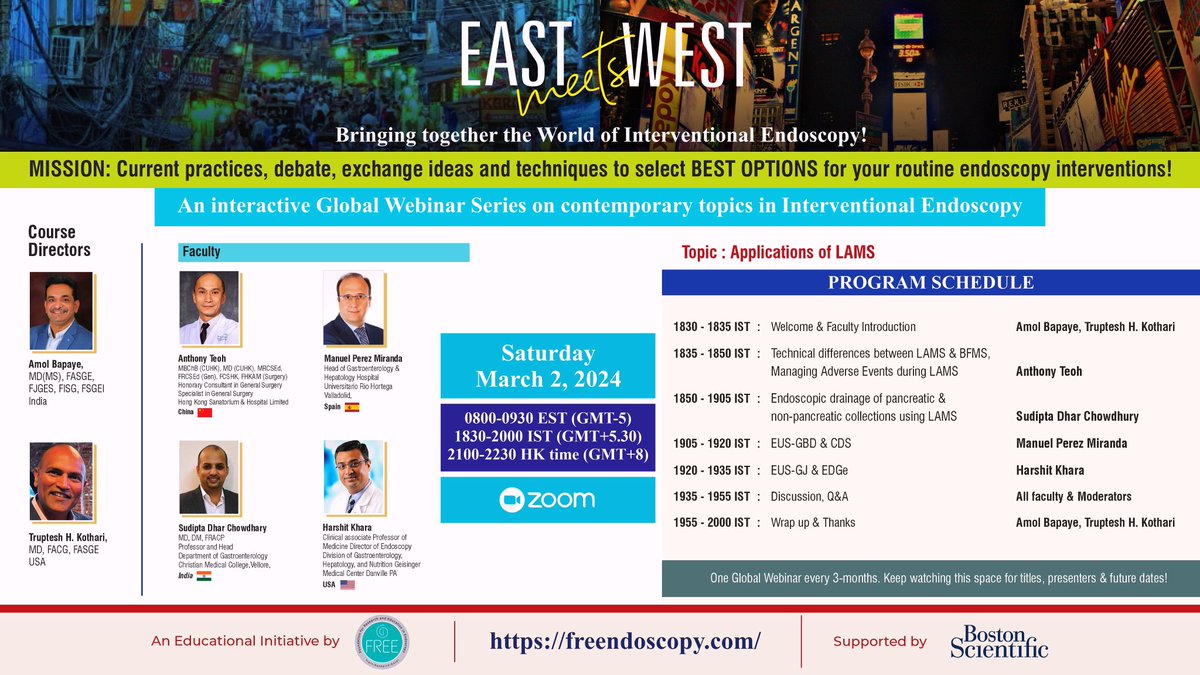 One week to go for the “EAST meets WEST” series webinar! Don’t miss!!! Learn from the Experts about LAMS! Register at - us06web.zoom.us/webinar/regist… @teoh_anthony @Sudipta20534 #manuel_perez_miranda @HarshitKharaMD @Tkothari13 @amolbapaye
