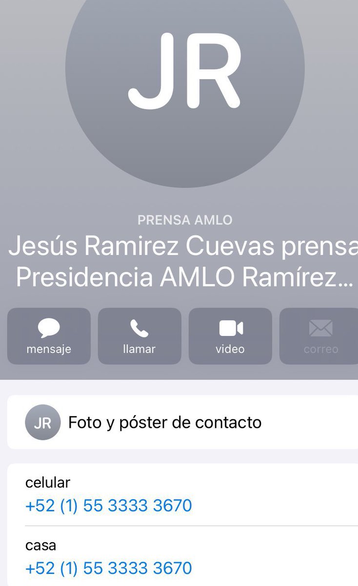 Que dice <a href="/JesusRCuevas/">Jesús Ramírez Cuevas</a> que está disponible por si gustan llamarle para atender cualquier duda o comentarios sobre el tema de filtración de datos personales.