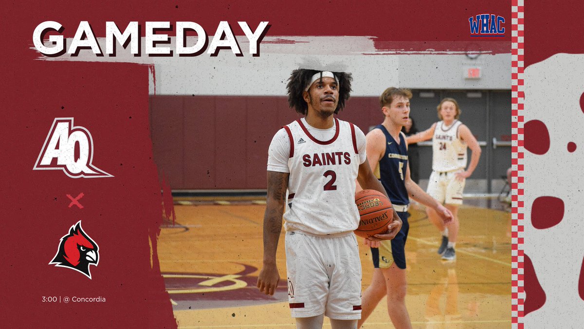 GAMEDAY The Saints close out the regular season today with a road matchup against Concordia. Watch here: portal.stretchinternet.com/cuaacardinals/ Follow here: concordiacardinals.com/sports/mbkb/20…