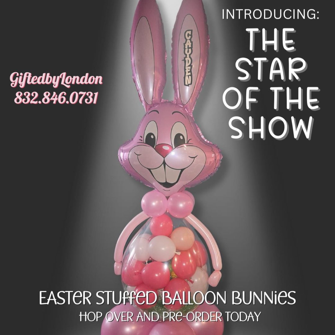 DrLondonBanks2's tweet photo. @everyone
Easter 🐣 
Pre- Order is now open ; all pre-orders placed before March 7th. 
Receive‘s;  free personalization  ($15 value) Teenager and adult friendly baskets Options are also available.
Character balloons are available @ and additional fee. 
GiftedbyLondon
832.846.0731 https://t.co/hhNB8Uni4u
