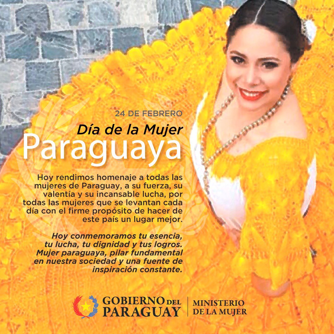 🌹Hoy rendimos homenaje a todas las mujeres del Paraguay, a su fuerza, su valentía y su incansable lucha, por todas las mujeres que se levantan cada día con el firme propósito de hacer de este país un lugar mejor 👏🏻

#GobiernoDelParaguay🇵🇾