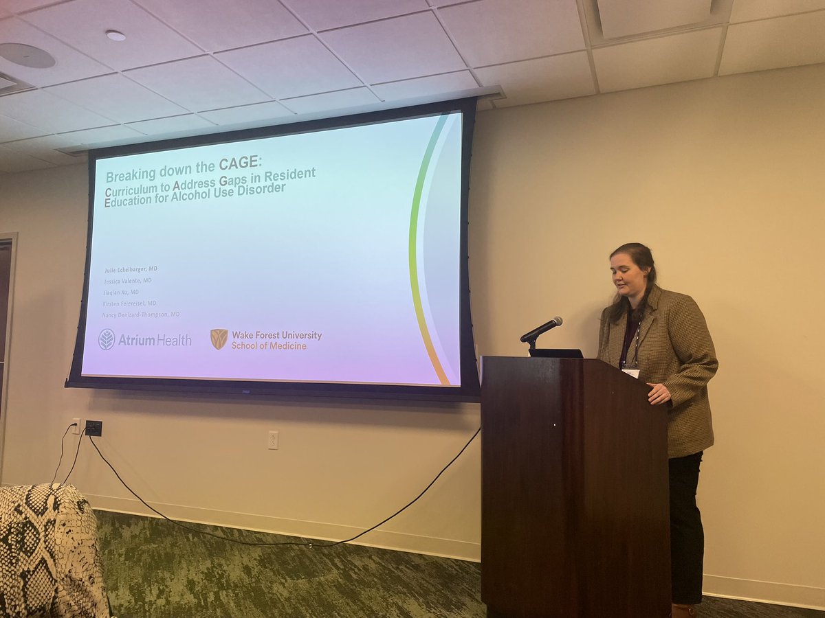 Two of our early career physicians, Dr. Xu & Dr. Eckelbarger gave oral presentations on ambulatory curriculum developments at the Southern Regional Meeting of the @SocietyGIM #SGIMSouthern