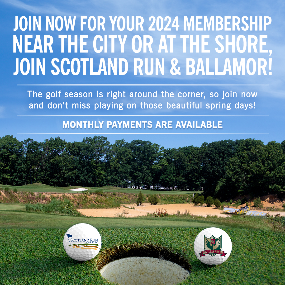 Join now for your 2024 membership! Offering an array of flexible membership options for Scotland Run Golf Club and Ballamor Golf Club, plus monthly payment plans are available. Become a member to start playing now! Learn more: brnw.ch/21wHhDv