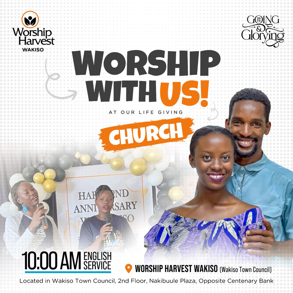 You're welcome to join us this Sunday for a life-giving service as we take time off and thank God for all the good things He has rendered us throughout the week. 😁

#WorshipHarvestWakiso #GoingAndGlorying #SundayMorning #Trending