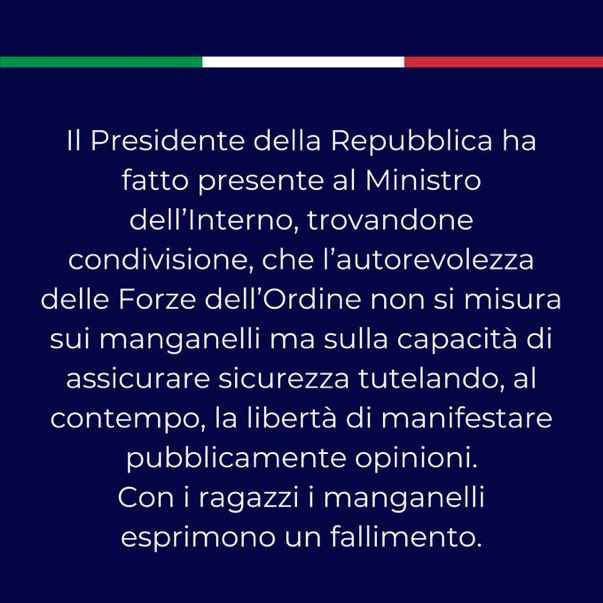 Finalmente una presa di posizione. Era ora.