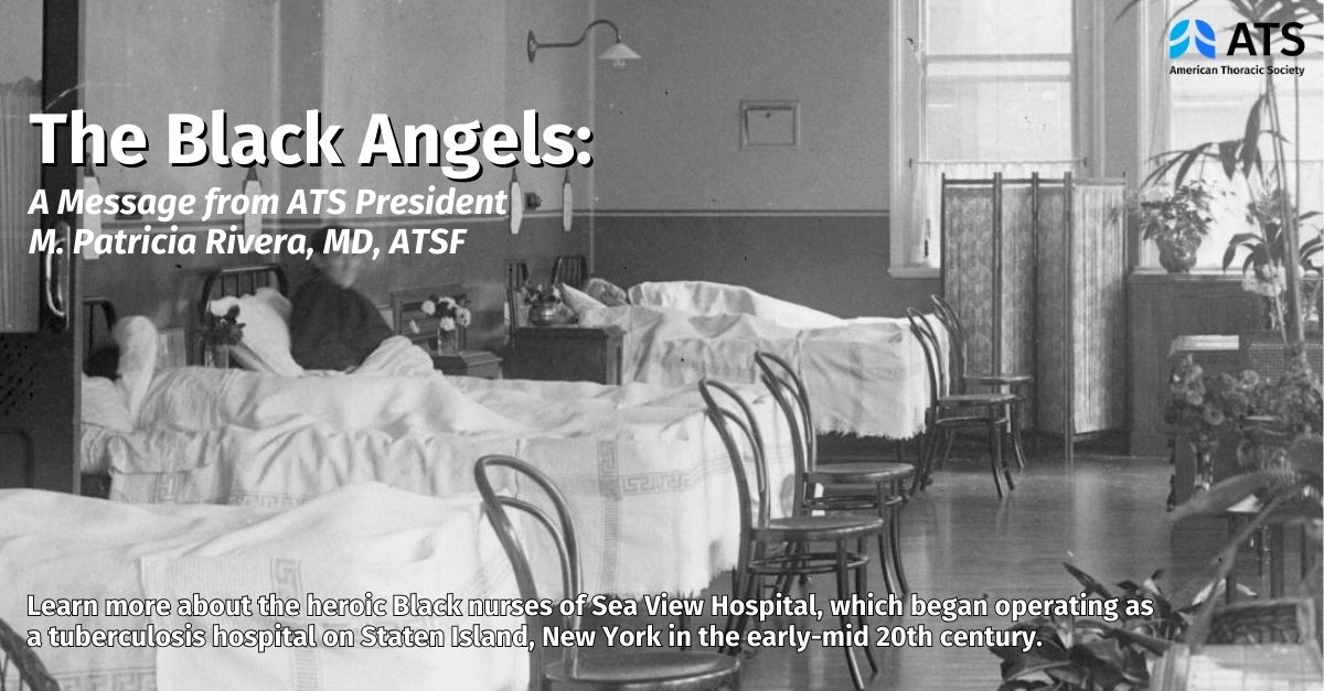 ICYMI: @PresidentATS' thoughtful discussion of the heroic history of the Black nurses of Sea View hospital, which began as a #tuberculosis hospital on Staten Island in the early-mid 20th century. 🔗Full message: bit.ly/49wFnmQ And don't miss @MariaSmilios at #ATS2024!
