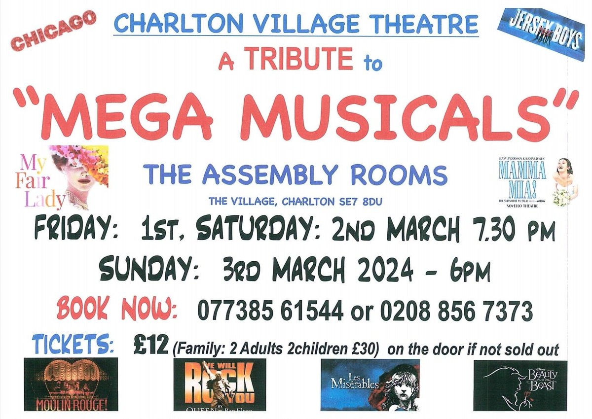 I'm appearing in this show, next weekend! Please come along and support us if you can. It'll be fun. Please retweet, @CharltonHouseGW @GreenwichLibs @CharltonCSE7 @GreenwichHour