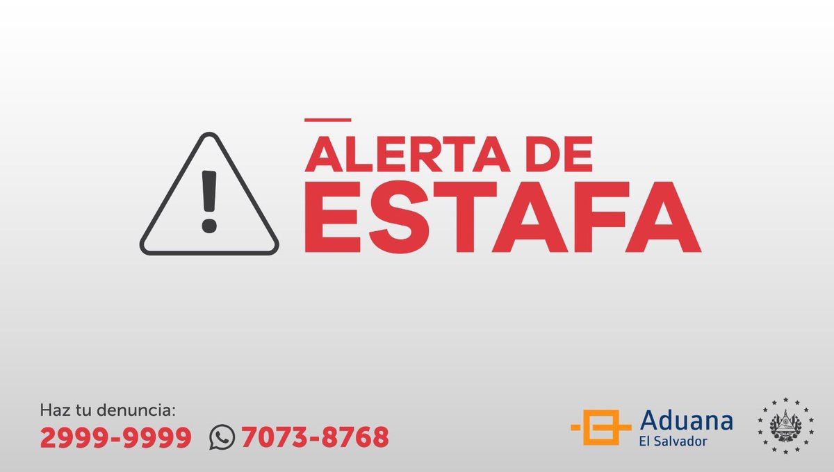 Aduana no vende productos en sus bodegas en puestos fronterizos, únicamente se hace por medio de subastas públicas previamente anunciadas por nuestro sitio web y redes sociales. Si recibes alguna solicitud de venta a través de plataformas digitales, es una ESTAFA   Denúncialo👇
