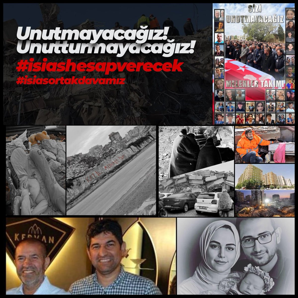 İki dünyada da peşinizdeyiz!
Gün sayıyoruz hesap sormak için!

383 GÜNDÜR ADALET SAĞLANMASA DA VAZGEÇMEK YOK!

Sevdiklerimizin kanıyla sahip olduğunuz bu güç, sizi koruyamayacak!
Susmayacağız!
Unutmayacağız!
Affetmeyeceğiz!
#emlakevlerikatliamı
#isiasortakdavamız
<a href="/Adaletpesindea/">Adalet Peşinde Aileleri Platformu</a>