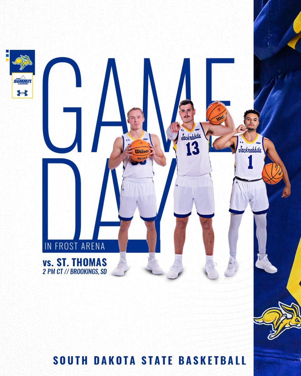 SenTomNelson's tweet photo. Ears Up, Jackrabbits…it’s GAME(S)DAY vs the doubters! The ladies are in minnesnowta and the men are at Frost for Senior Day!💛🐰💙
@GoJacksWBB @GoJacksMBB @GoJacksSDSU @GoJacksCheer @GoJacksDance @SDState @SDStateAlumni @SDSU_PrideBand @SoDakStBandMan #GoJacks #EarsUp #flatjack #GoJacks