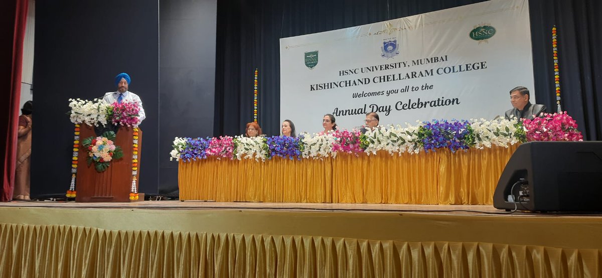 Maj Gen Yogender Singh, VSM, ADG NCC Directorate Maharashtra was invited as the Chief Guest at the Annual Day Function at KC College, Mumbai on 24 Feb 24. @DefPROMumbai @HQ_DG_NCC