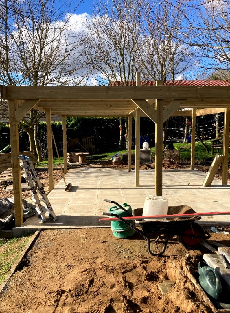 StavesGlyn's tweet image. Good progress made today by people on probation ready for roofing going  on for Hilltop special school Rotherham .#skillslearning