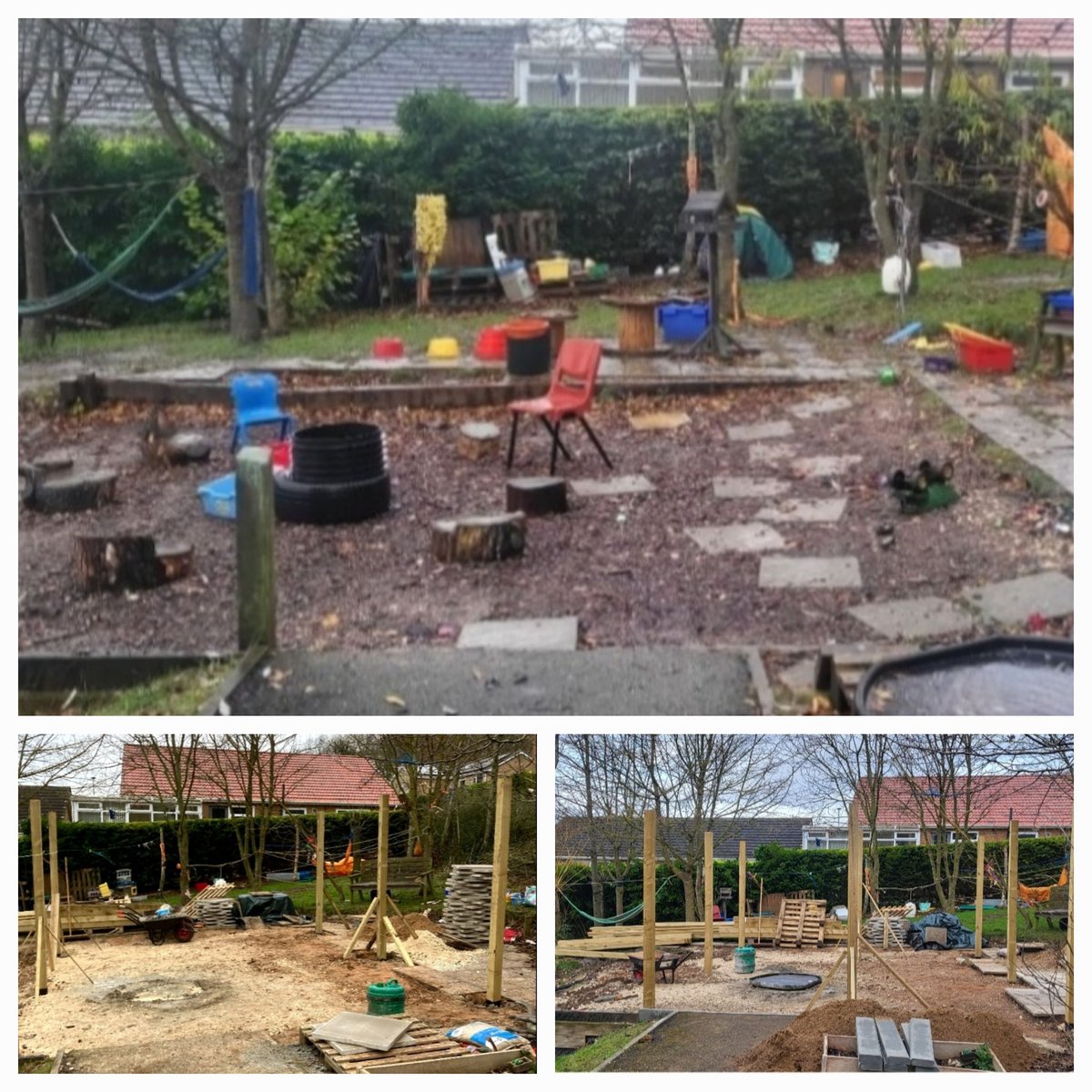 StavesGlyn's tweet image. Good progress made today by people on probation ready for roofing going  on for Hilltop special school Rotherham .#skillslearning