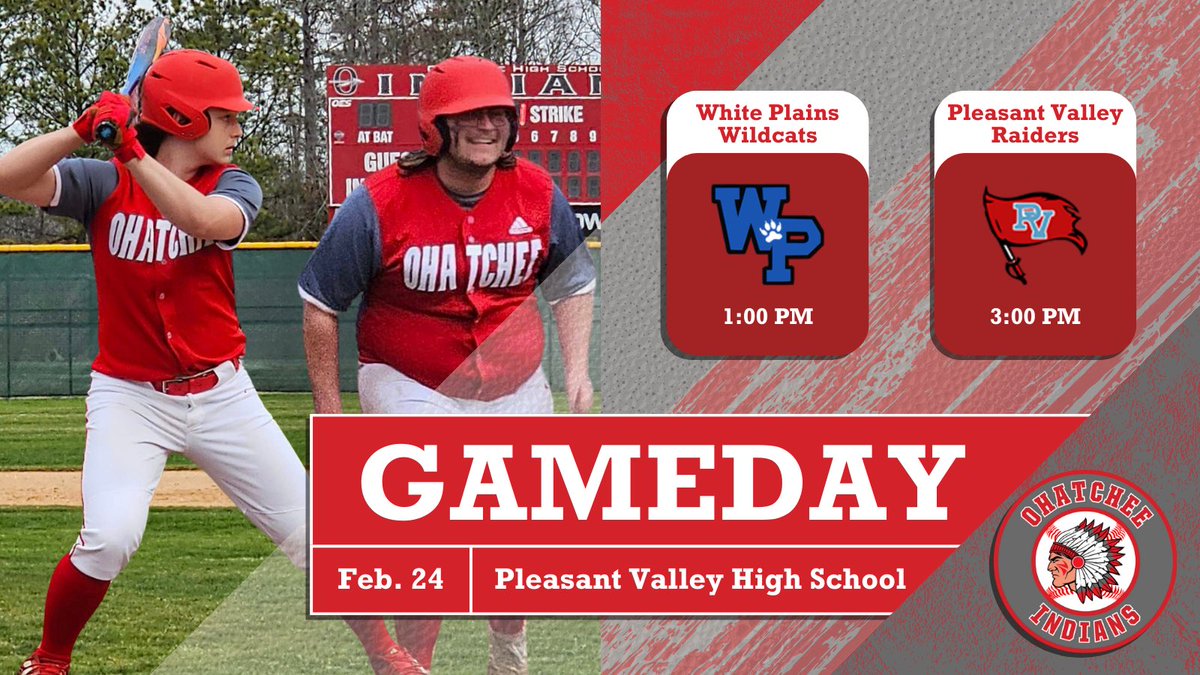 Wake up! It's GAMEDAY!
Varsity DH

🆚 White Plains &amp; Pleasant Valley
📍 Pleasant Valley High School 
⏰ 1:00 v White Plains / 3:00 v Pleasant Valley
📈 GameChanger