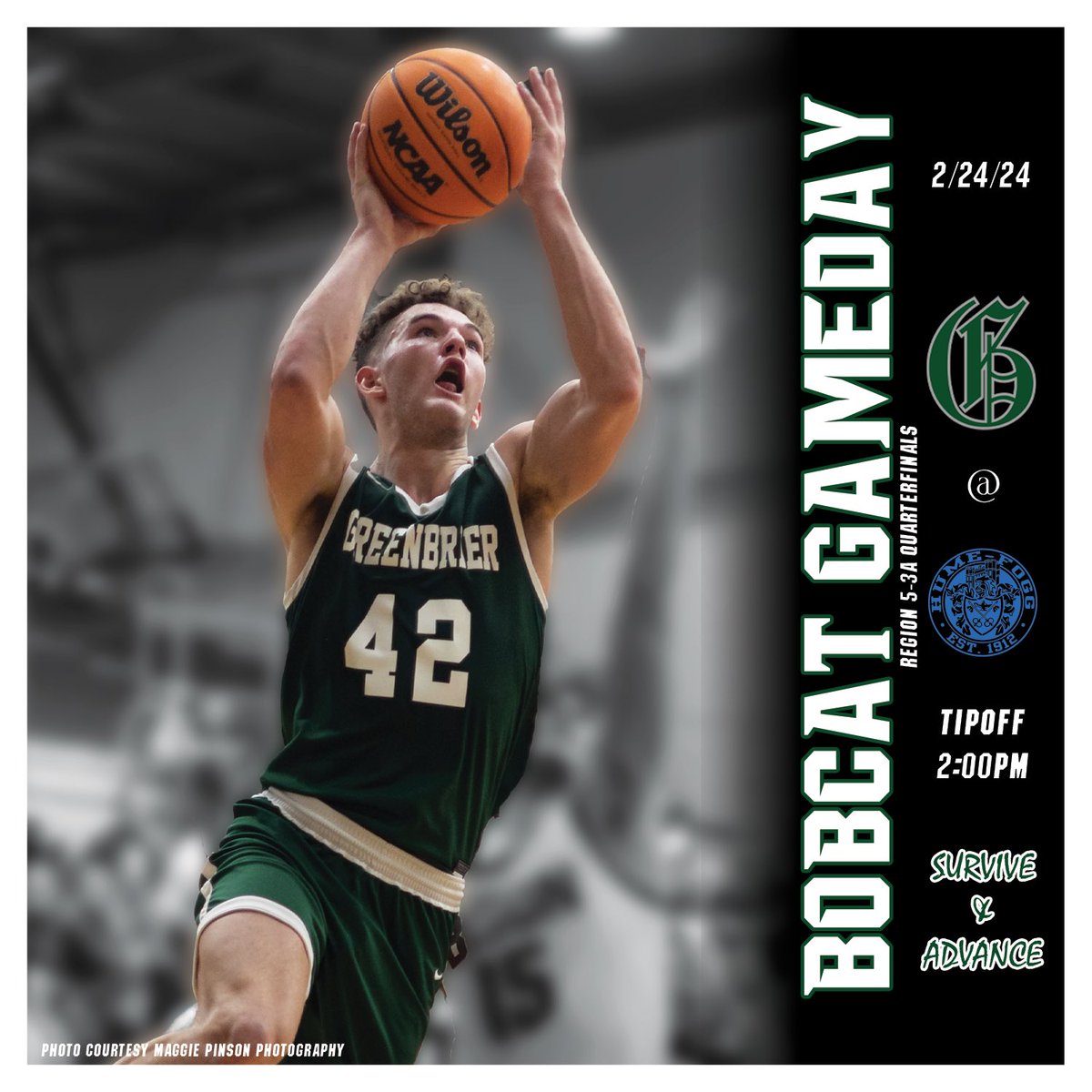 🎶🟢🏀 BOBCATS BASKETBALL ON BROADWAY 🏀⚪️ 🎸
Regional Quarter Finals
👉TODAY @ 2 PM
🆚 Hume Fogg
📍 Hume Fogg HS
⌚️@ 2 PM 
📺 NFHSNetwork -&gt; Search Hume Fogg
🎟 gofan.co/event/1425228?…
<a href="/VoiceOfCatsTN/">Voice Of The Bobcats</a>
<a href="/RobCoSchools/">Robertson County Schools</a> 
<a href="/MainStreetPreps/">Main Street Preps</a> 
<a href="/davidmwilson14/">David Wilson</a> 
<a href="/NashvillePreps/">TN Prep Sports</a> 
<a href="/TSSAA/">TSSAA</a>