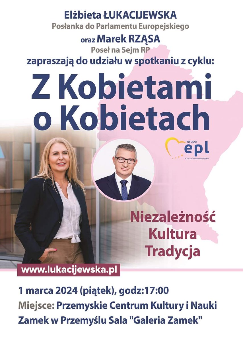 🔵 Nie zwalniamy tempa 💪. Kolejny tydzień i kolejne spotkanie z cyklu 'Z Kobietami o Kobietach' ❤️ Tym razem wspólnie z @MarekRzasa1 zapraszamy do #Przemyśl. 📣 Temat przewodni: 'Niezależność. Kultura. Tradycja'. WSTĘP WOLNY‼️ Do zobaczenia🙂