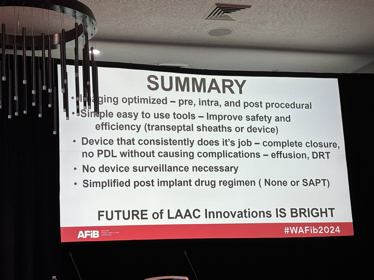 JK Han MD (@netta_doc) on Twitter photo The QUEEN! <a href="/Drdevignair/">Dr. Devi G Nair</a> - expertly showing us the latest and greatest in #LAAO
So many innovations - how about those that may leave very little or *no* device in the #LAA that might require little or no antiplt!
#WAFib2024 The QUEEN! <a href="/Drdevignair/">Dr. Devi G Nair</a> - expertly showing us the latest and greatest in #LAAO
So many innovations - how about those that may leave very little or *no* device in the #LAA that might require little or no antiplt!
#WAFib2024