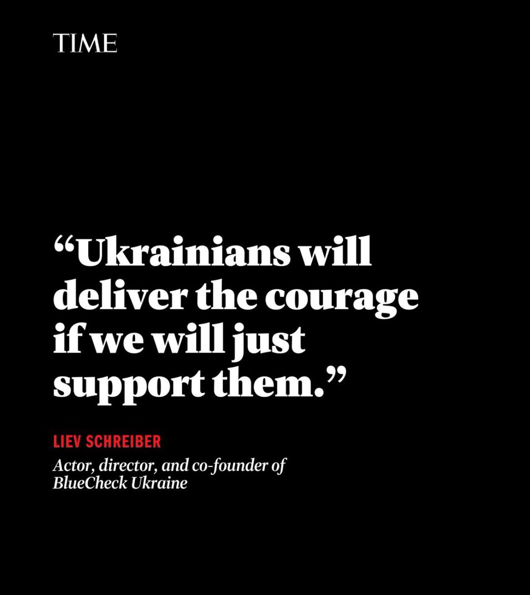 Ukraine Is Fighting for the Same Values Americans Hold Dear — our co-founder @LievSchreiber in @TIMEIdeas on the two-year anniversary of the Russian invasion of #Ukraine. time.com/collection/tim…