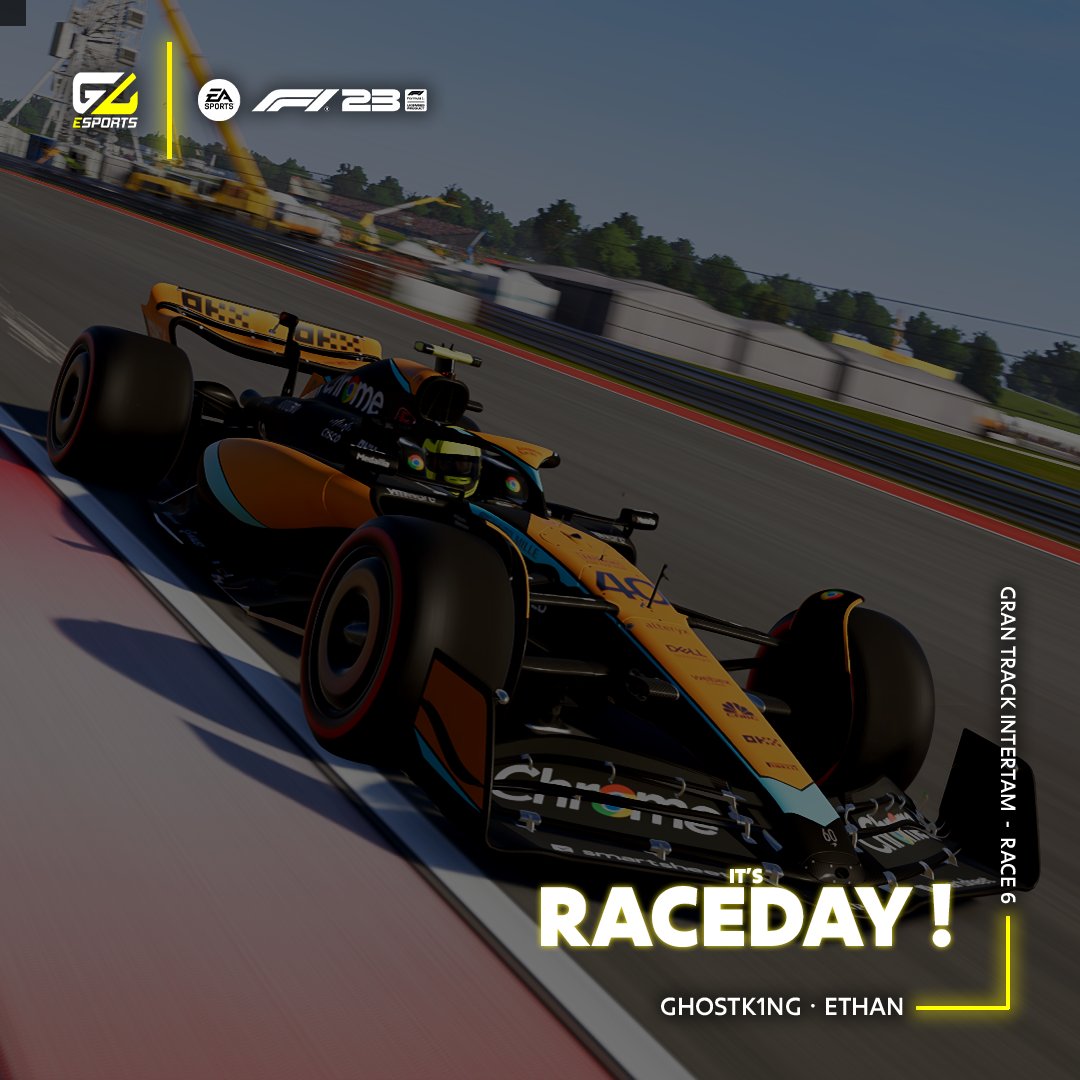 G_Ligue_Esports's tweet image. ⚪️🟡 RACEDAY ! ⚪️🟡

Tonight at 9:00 pm, @GL_Ethan94 and @Ghostk1ng23 will drive at COTA for the 6th round of the @GranTrack10 Interteam !

🟡 P1 in the standing 🔥
⚪️ Back to back for Ethan ?

Good luck guys !