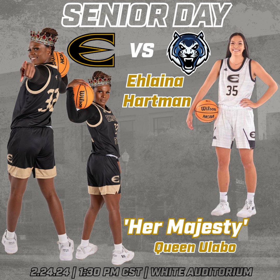 Last Home Game Of The Season! Come Show Support For Our Seniors And Get Your Last Glimpse At The Lady Hornets At Home! 🆚 : LU 📍 : Emporia, KS ⏰ : 1:30 PM CST 📊 : esuhornets.com/sidearmstats/m… 🎙 : KFFX 104.9FM 📺 : themiaanetwork.com/esuhornets/ 🐝 : #GoEmporia ||| #StingersUp