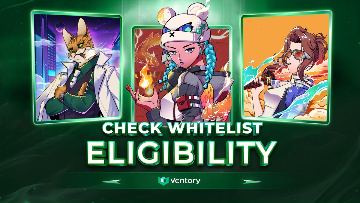 Ventory_gg's tweet photo. Eligibility Check - Ventorians

Our team are constanly adding your wallets from multiple sources to secure your mint eligibility.

✊ Your entrance: https://t.co/Jg4ClAJWI6

Shift to the page above and check if you're eligible. 

A thread 🧵