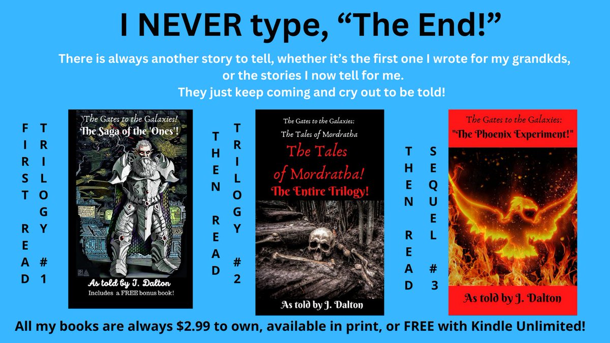 JDaltonAuthor's tweet image. #scifibooks #Space #pulpsciencefiction #spaceopera #militaryscifi  #IndieAuthors #amreading #ReadingCommunity #bookcommunity

Interested?

Read the first few chapters for FREE!

You can keep the memories.
My treat.

Always #Free with #KindleUnlimited!

amazon.com/J-Dalton/e/B08…