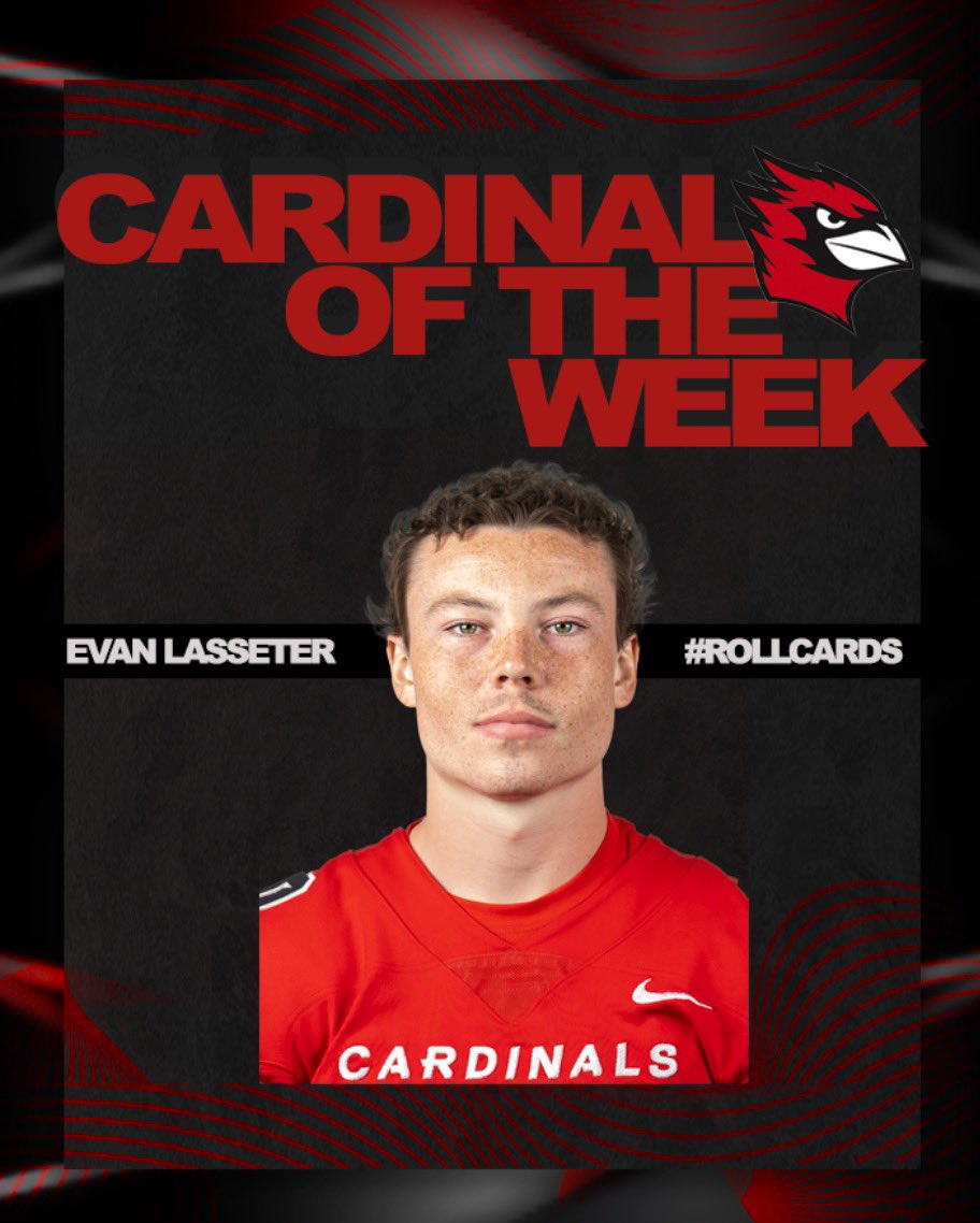 Congratulations to our Week 4 Cardinals of the Week‼️ Kerry Campbell is an OL from New Hartford, NY Evan Lasseter is a DB from Tarrytown, NY Roll Cards 🔴⚫️ #TheProcess