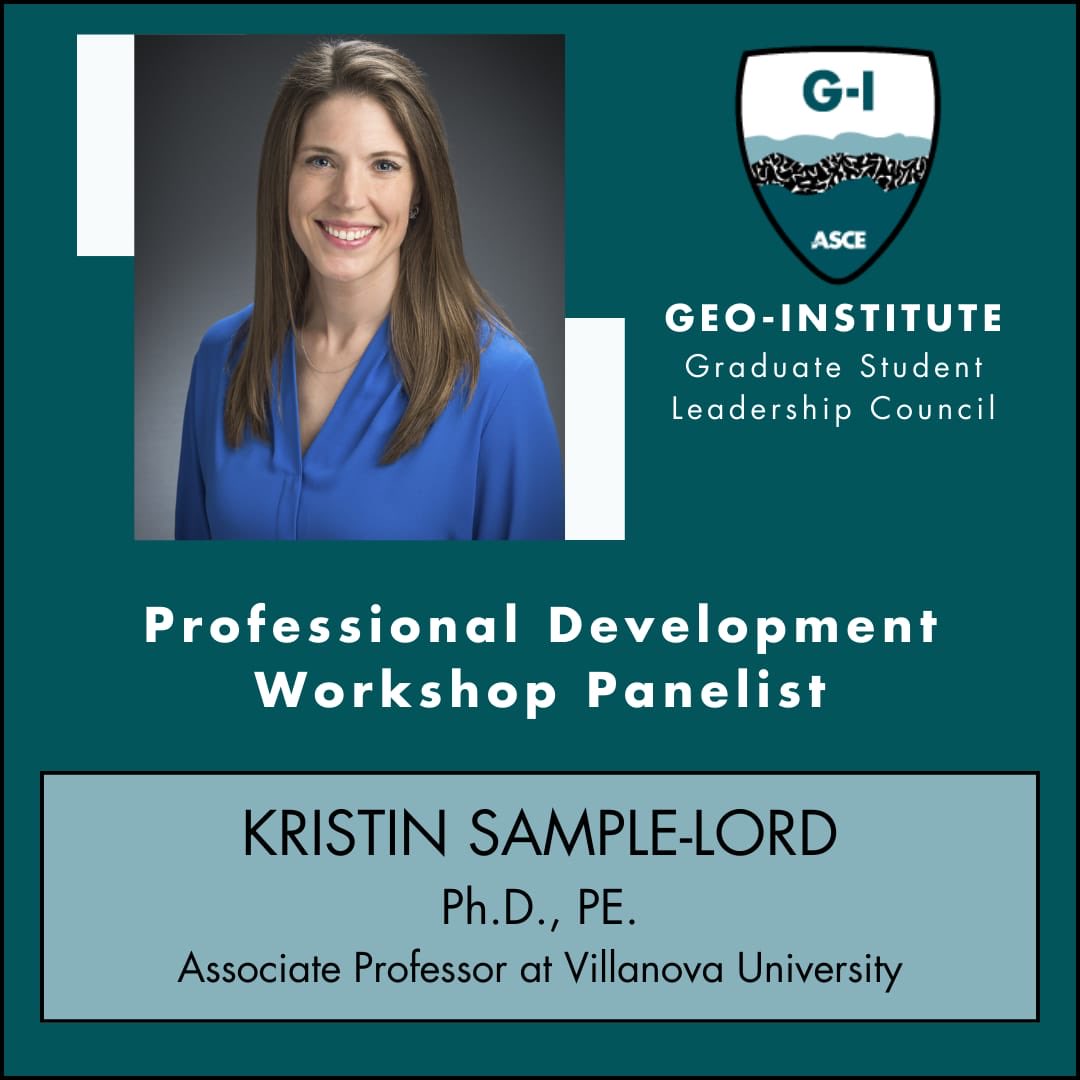 GeoInstituteSLC's tweet photo. 🚨Last but not least, Dr. Kristin Sample-Lord is one of our panelists. She is an associate professor at Villanova University in Pennsylvania. 

Come and hear more about our panelist, during #GeoCongress2024 for the Professional Development Workshop on Feb. 25th at 2:30 pm. https://t.co/w7TEiU5fyO