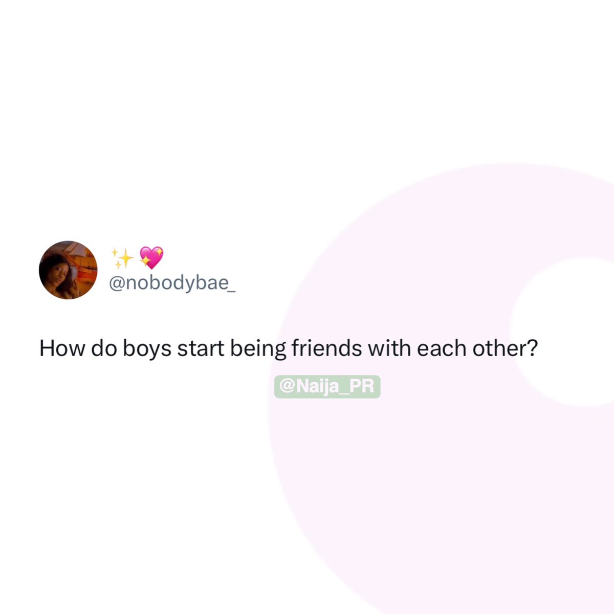 Male friendship 101?👀