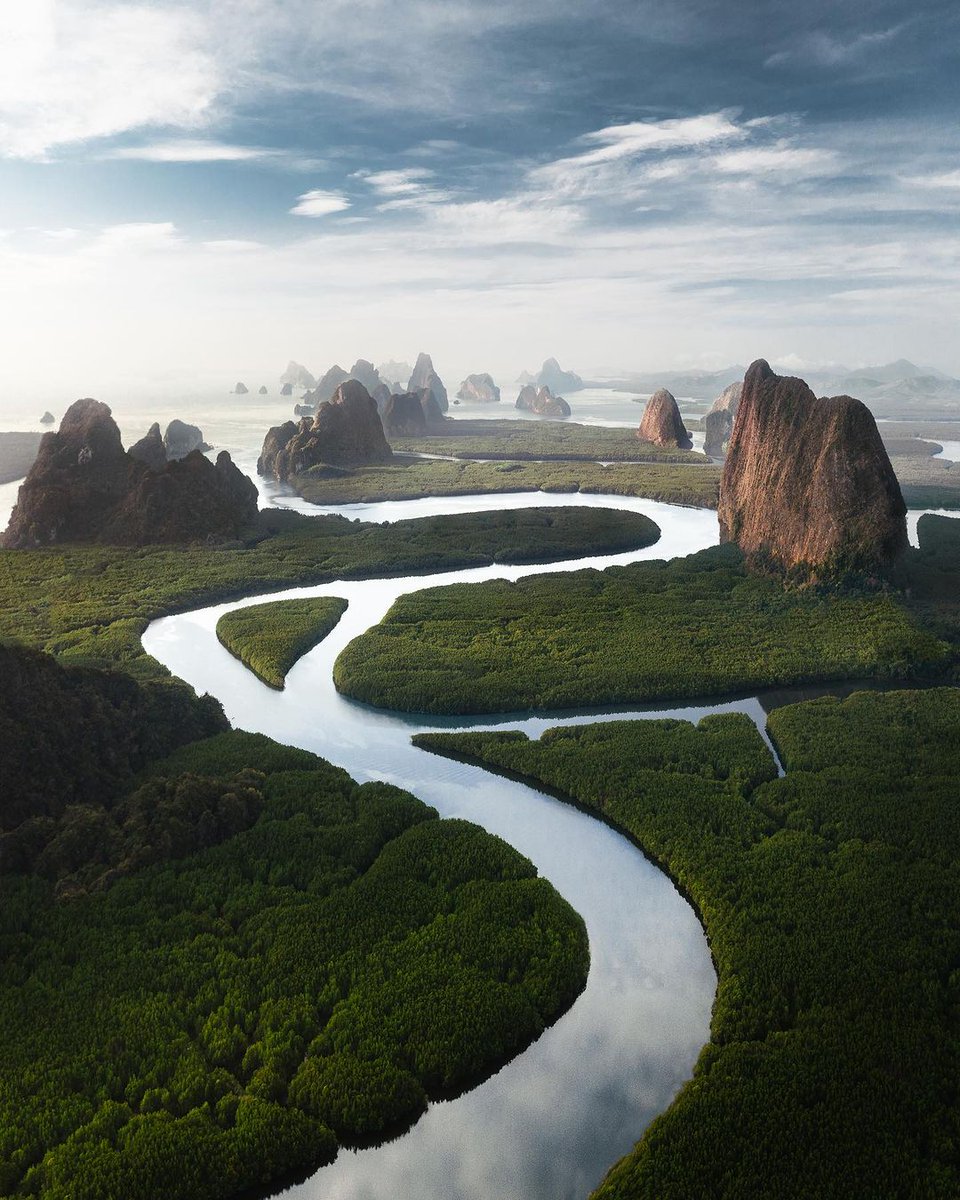 Phang Nga is the pearl of South Western #Thailand. Step into Khao Chang, a mountain formed in the shape of a crouching elephant. Explore magical spots like Ruesi Sawan cave on foot where you can find incredible stalactite formations. #ThisIsLiving 📷: @ jonashornehoj